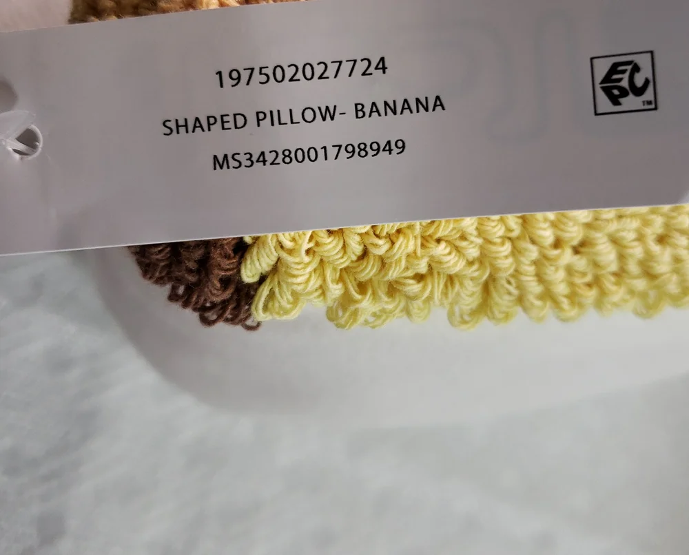 Banana  Pillow Novelty Yellow Soft